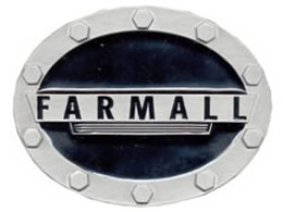 Farmall black oval belt buckle